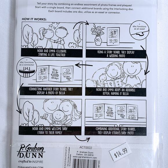 P Graham Dunn "Our Family Is a Circle" Story Board Linkable Stand-Up Decor New - Picture 7 of 7